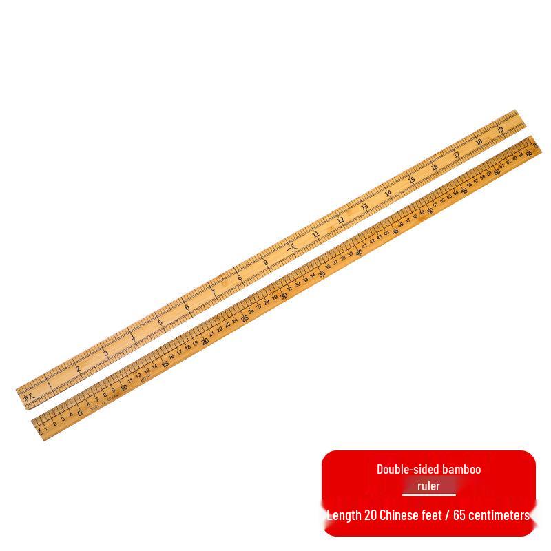 33cm Old-Fashioned Bamboo Ruler for Sewing & Clothing
