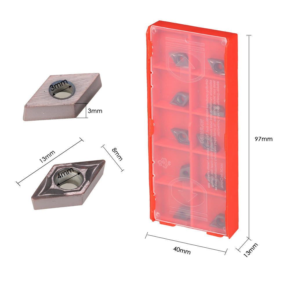 10pcs/ box DCMT070204 VP15TF DCMT21.51 Inserti in metallo duro per utensile tornio CNC