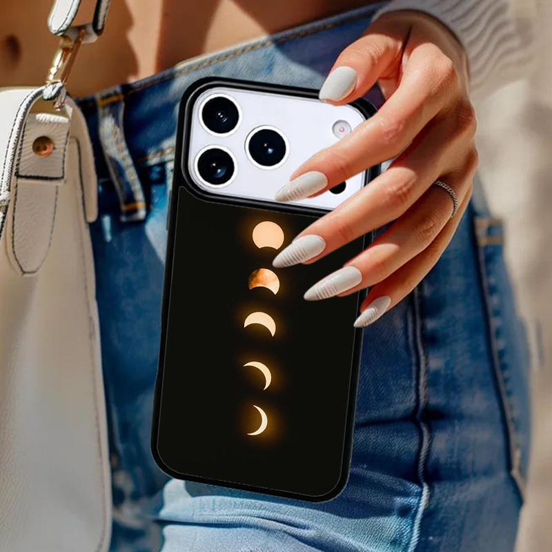 Moonlight Moon phases Phone Case For iPhone 17 Air 14 15 13 12 Max Cover For Apple 16e 11 Pro Max Plus Coque