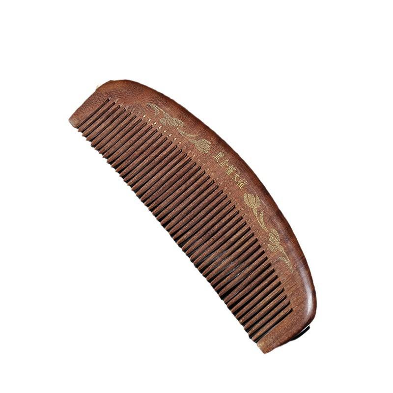 Wooden Comb, Sandalwood Comb, Black Gold Sandalwood Comb, Anti-static Massage, Hair Loss, Wide Teeth, Curling Comb, Long Hair, Household Comb, Gifts.