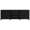 Sideboard Set 3 pcs Black Oak Effect 70 x 41 x 75 cm