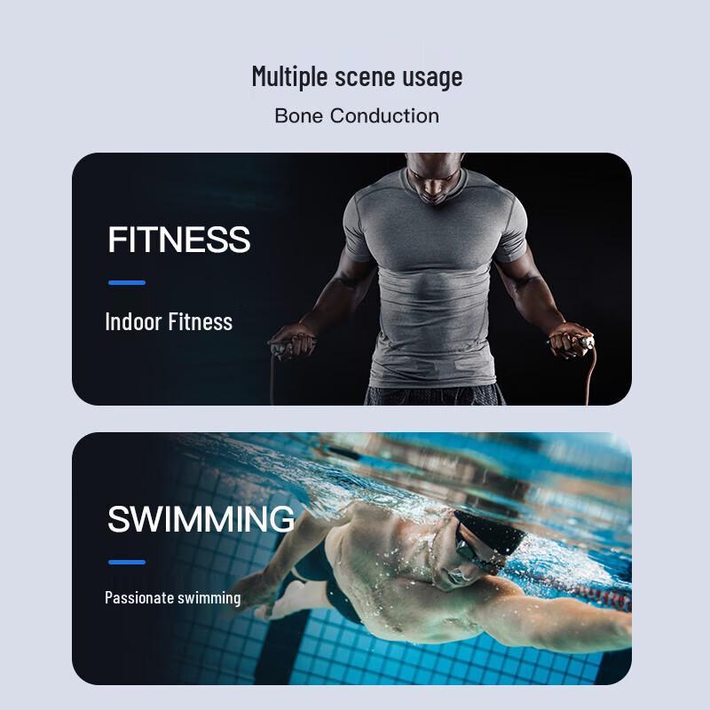 Numan Waterproof Bone Conduction Bluetooth Sports Headphones