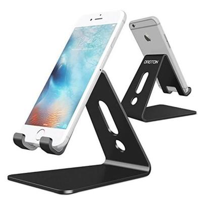 Mobile Phone Holder, Desktop Stand for E-readers Aluminum - Black