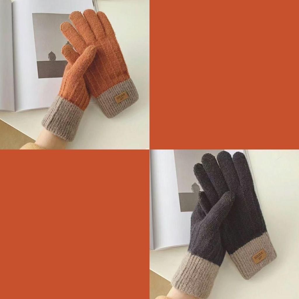 Winter Cashmere Touchscreen Cycling Gloves - Thick, Warm, Universal for Students