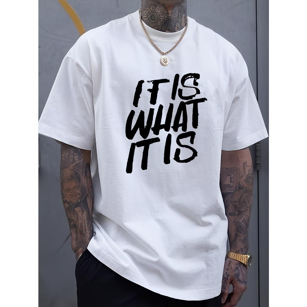 European Sizes [Summer Casual Short Tee Shirt] Print Tee Shirt, Tees for Men, Casual Short Sleeve T-shirt for Summer