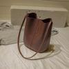 2025 Retro Suede Leather Bucket Handbag - Large Capacity Women's Crossbody & Shopping Bag