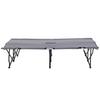 Double Camping Cot Bed, with Bag - Grey