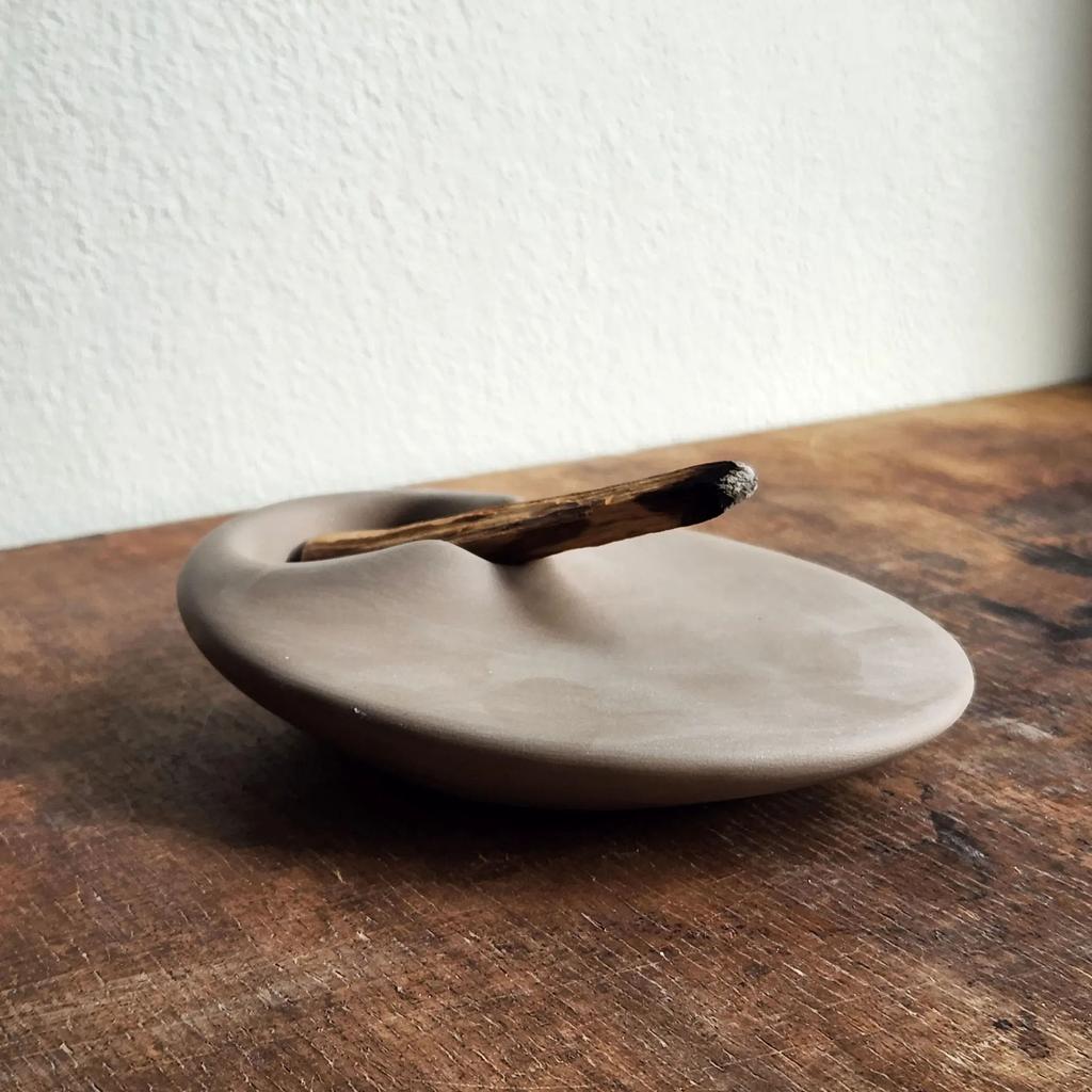 Minimal Palo Santo Holder Ceramic Incense Burner Candle Holders Modern Decor Zen Vibes Handmade for Meditation