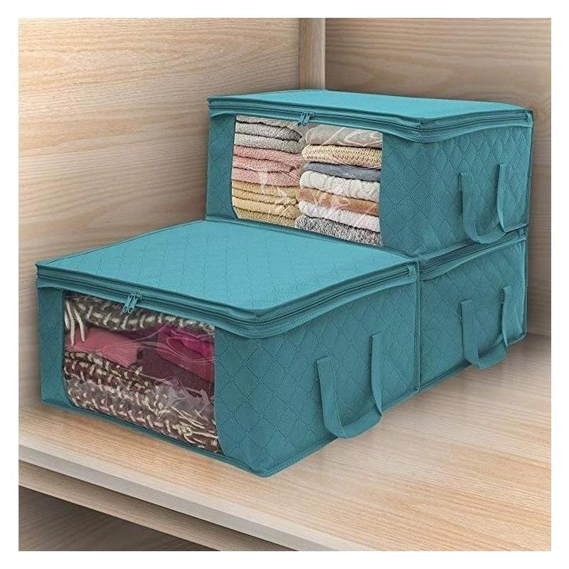 Cutie de Depozitare Haine Pliabilă Îngustă cu Capac Capacitate Mare Plapumă Pătură Organizator Depozitare Dulap Țesătură Cutie Organizatoare Garderobă