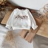 Popular Baby & Toddler Cotton Knitwear Set with Floral Chest Embroidery, Autumn/Winter Outerwear