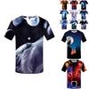 Men's Wolf Mountain 3d Print Summer Casual T-shirt With Stunning Graphic Design