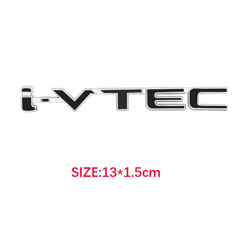 Ivtec I-vtec Letter Badge Car Stickers for Honda 10th Generation New CIVIC Accord Car Logo Modification Rear Trunk Metal Labels GI7