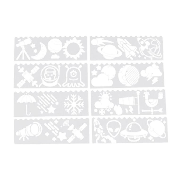 Reusable Animal Plane Stencils Pack Of 8 PET Plastic Drawing Guides Templates For Childrens Art Class And Home Crafts
