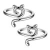 2PCS Adjustable Knitting Crochet Ring Yarn Ring Cat Kitty Ears for Beginner Faster Knitting Gift Crochet Tension Regulator Tool