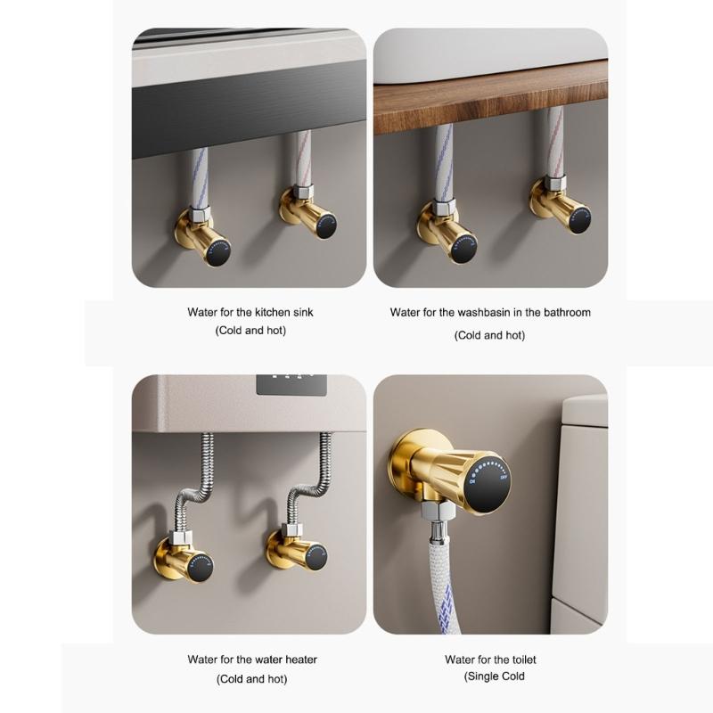 Strong Anti Leak Angle Valves Valves High Pressure Resistant Angle Valves for Bathroom Plumbing Fixtures