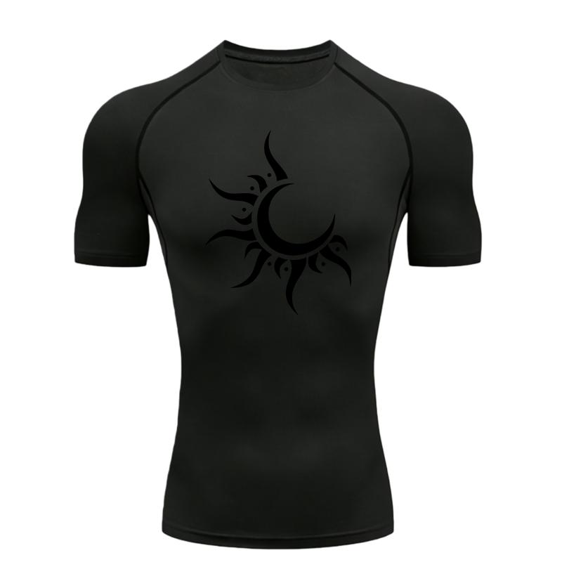 Men s Sports T-shirt Training Fitness Compression Shirt Gym Workout Athletic Tees Short Sleeve Rashguard for Men S
