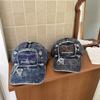 American Retro Washed Denim Baseball Cap Women's Spring and Summer Face Small Couple Hat Trendy Old Ripped Cap Men