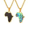 Accessories, Stainless Steel Plated 18K Gold Africa Map Pendant Necklace Women Accessories Pn-2185