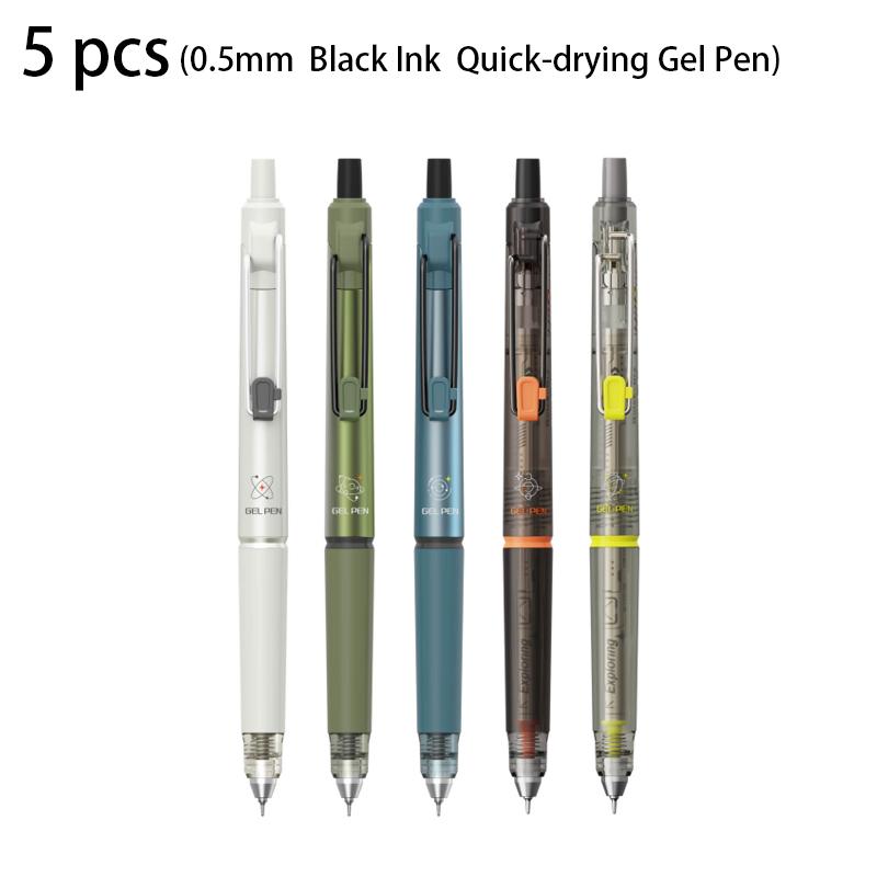 

M&G 5pcs 0.5mm Black Ink Quick-drying Gel Pens Signing Pen School Student Supplies Office Supplies Gift Stationery Exam Pen black