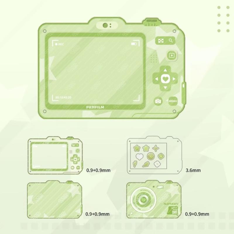 Vintage Kamera Serie Acryl Fotorahmen 3 Zoll Kartenhalter für Anime Fotokarte Aufsteller Originaldesign Kreative Geschenke