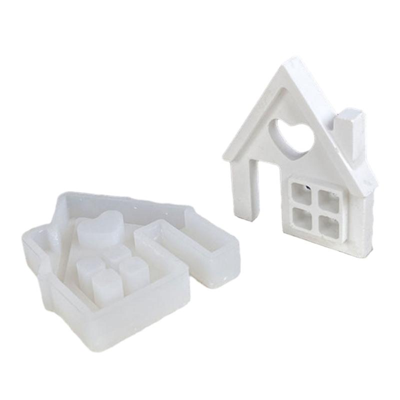 House with Chimney Silicone Molds Home Candle Mold Scented Candle Molds Handmade Soap Molds DIY Candle Making Supplies M