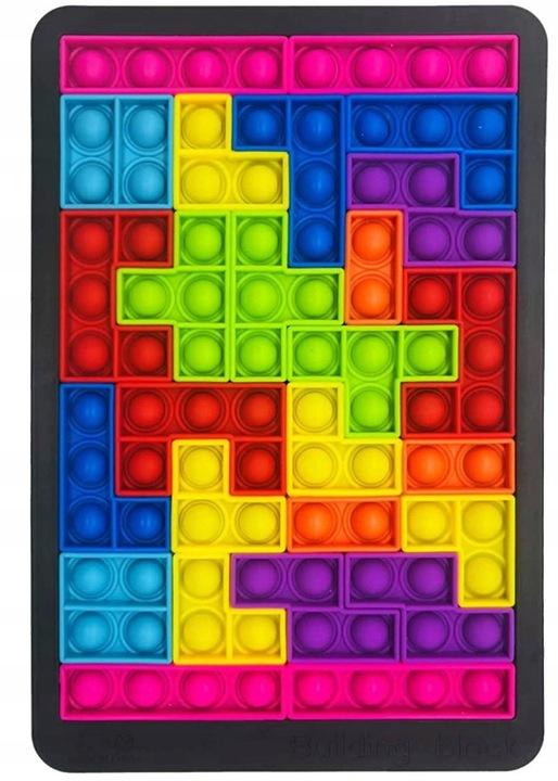 Pop It Klocki Popit Tetris Puzzle Układanka Bąbele
