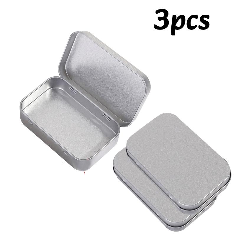 1-11pc Mini Metal Empty Storage Box Tin Plated Container With Hinged Lid Wedding Jewelry Pill Cases Portable Cosmetic Organizer