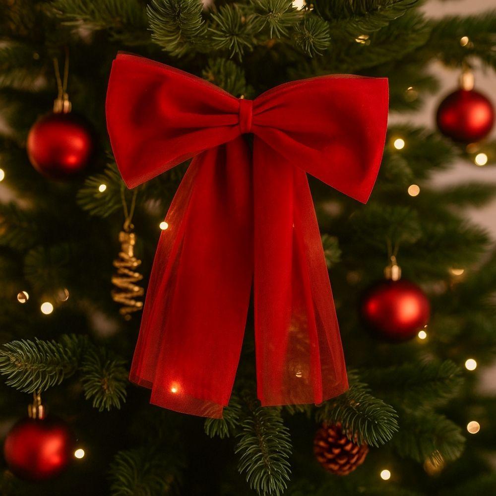 Decorative Bow Knot Baubles Exquisite Bow Hanging Ornaments Xmas Trees Pendant New Year