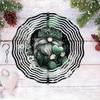2D Metal Wind Spinner Winter Gnome with Heart Holiday Decor for Christmas Thanksgiving Housewarming Gift Rustic Outdoor Art for Garden Patio