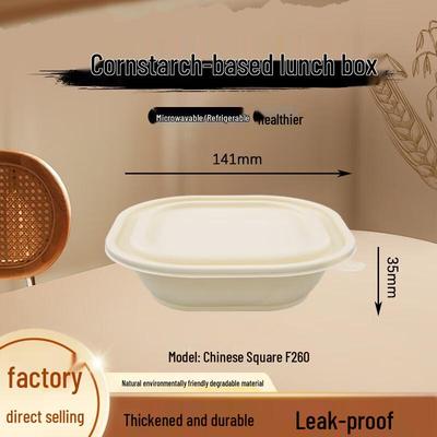 Eco-Friendly Disposable Corn Starch Meal Box