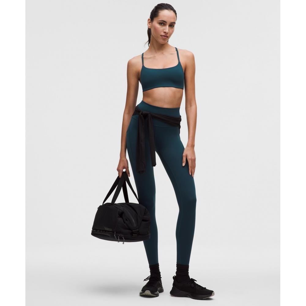 Lululemon Wunder TrAin StrAppy RAcer BrA  Light Support  A B Cup Indochine Blue