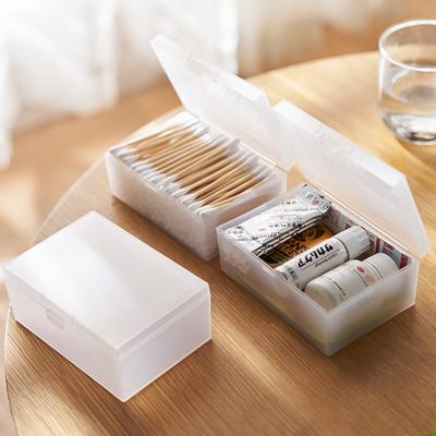 Mini Cotton Swab Storage Boxes Medical Kit Desktop Thumbtack Organization Bins Home Jewelry Dustproof Box Plastic Sundries Case