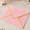 Western Style Envelopes 5Pcs with Gold Foil Trim, Offset Paper Invitation Wedding for Wedding, Greeting Cards, Business Letters, DIY Stationery Stiff