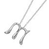 TIFFANY&Co. Alphabet letter m Necklace Silver925 2.2g Women Used