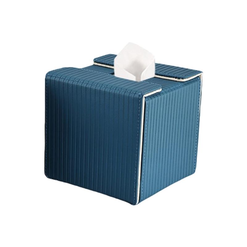 Elegant Faux Leather Tissue Holder Decorative Faux Leather Tissue Box Cover Paper Organizers Perfect For Any Room