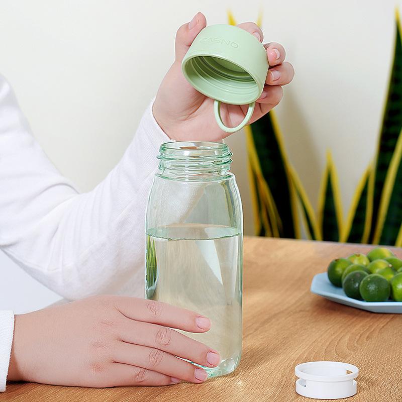 Cute plastic water cup for women, portable summer water cup, multifunctional fruit tea cup