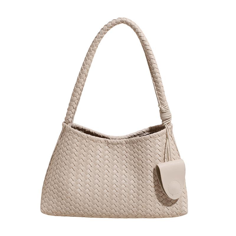 Korean Niche Hand-woven Underarm Bag Women's Fashion Casual Portable Mother and Child Bag Large Capacity Shoulder Bag Women's Bag