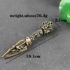 Pure Copper Buddhist Artifacts Ornaments Vintage Brass Horse Head Skull Buddha Pestle Vajry Figurines Home Needle Knife Buddha