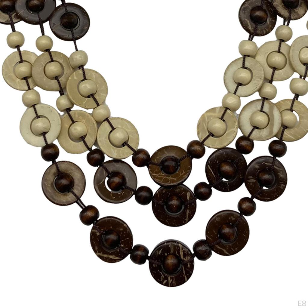 Bohemian Necklace Fashion Wooden Beaded for Women Party Birthday