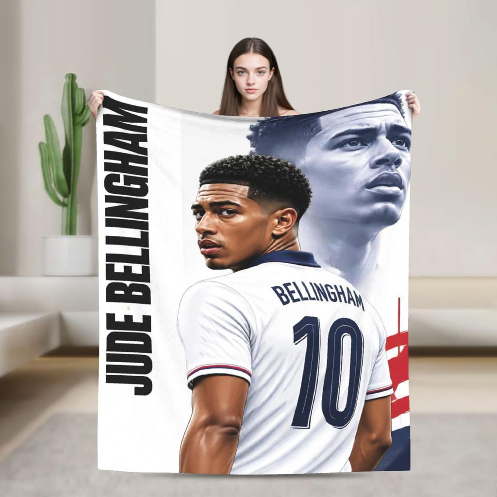 Bellinghams Knitted Blanket Soccer Football Fuzzy Throw Blankets Summer Air Conditioning Printed UltraSoft Warm Bedspread