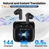 תרגום שפה אוזניות בקרת מגע תואמות בלוטות' 144 שפות מסך מגע LCD תוך אוזן בזמן אמת מתרגם