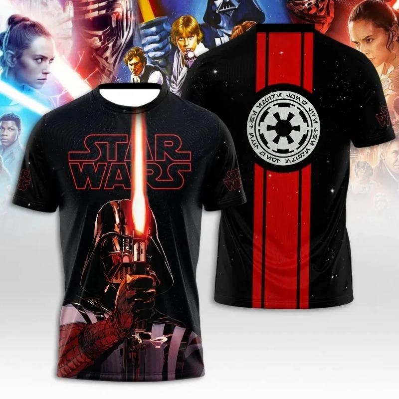 3D Quick Drying Short Sleeved Men T Shirt Around The 50th Anniversary of Star Wars Adult Children's Parent Child T Shirts