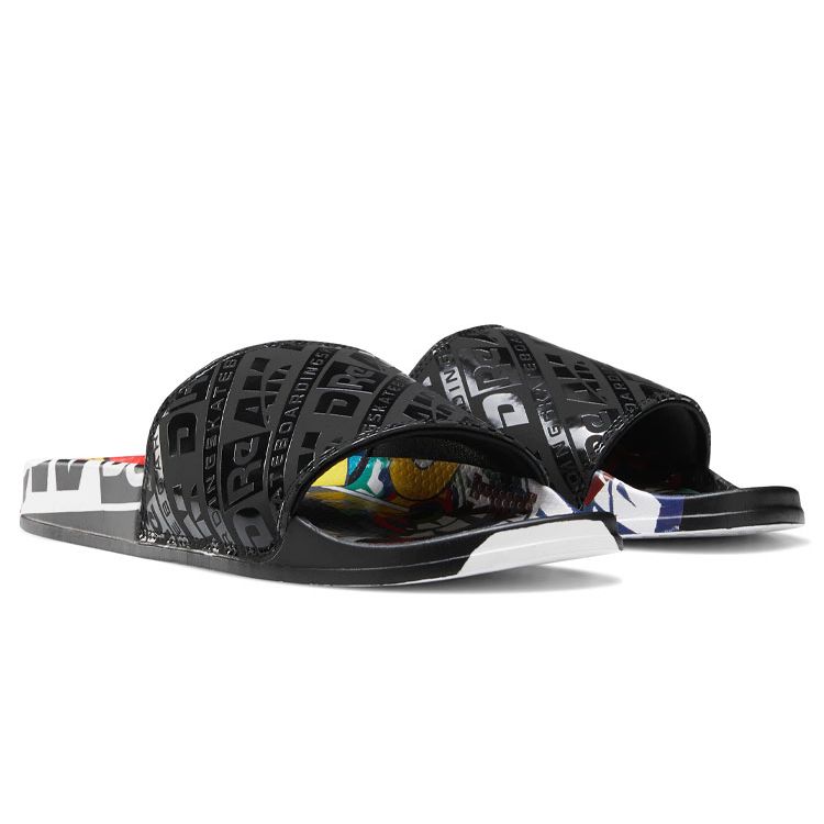 Reebok BlackEyePatch x Classic Slide Black Unisex Sneakers Core-Black Swag-Orange Footwear-White G55625