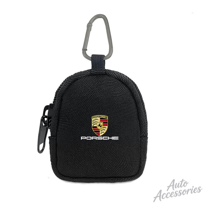 Car Key Wallet Credit Card Documents Mini Key Bag For Porsche Panamera Spyder Carrera Boxster Cayman Cayenne 911 970 991 Sticker QX1