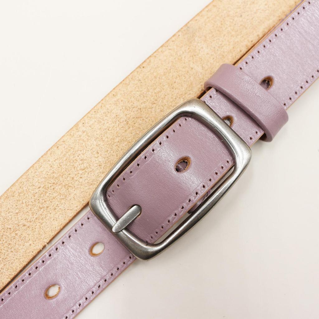 Rare Color Women's Cowhide Buckle Belt - Simple, Versatile, Retro Korean Style for Jeans