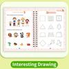 4Pcs Writing Exercise Book Practice Copybook Handwriting Workbook Kit with Letters Numbers English Grooved Learning Activity Workbook for Kids