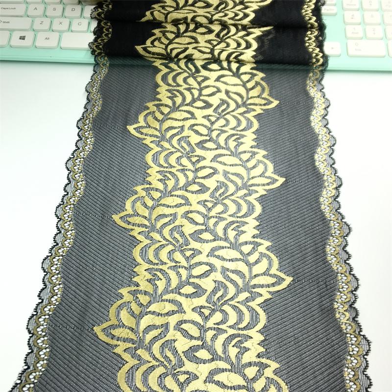 (3 Colors) 22.5cm wide Elastic Lace, Two Tone Stretch Lace Fabric for Lingerie, Bra, Underwear, Garment, Sewing & Crafting