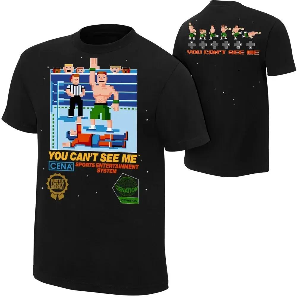 Round Neck Wrestler John Cena Graphic 3D Printed Top Short Sleeved Men's T-shirts - Soft Medium Stretch Polyester Fabric Summer Relaxed Fit Clothing