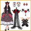 Day of The Deads Costume Accessories Dias De Los Muerto Women Costume Halloween Cosplay Costume Flower Crowns Headbands