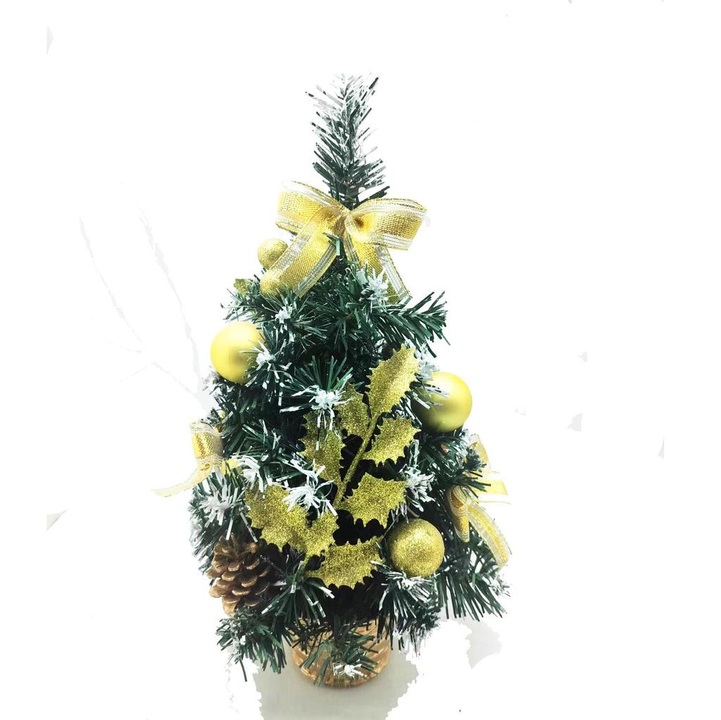 Mini Artificial Christmas Tree with Lights: 30cm/40cm Tabletop Decoration with Ornaments
